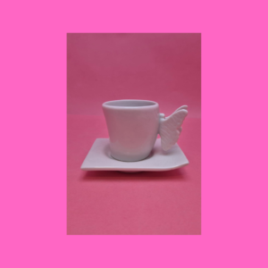 Xícaras de Café c/ Pires Asa Borboleta