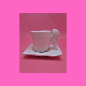 Xícaras de Café c/ pires Asa Anjo