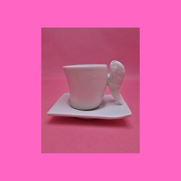 Xícaras de Café c/ pires Asa Anjo