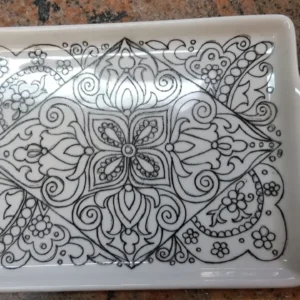 Bandeja Retangular canetada