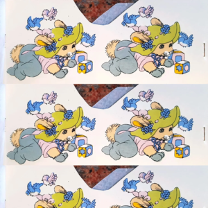 Coelhos Bebês e seus Pássaros