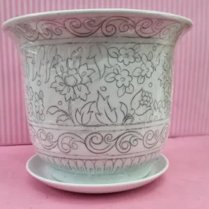 Cachepô Grande c/ prato desenhado