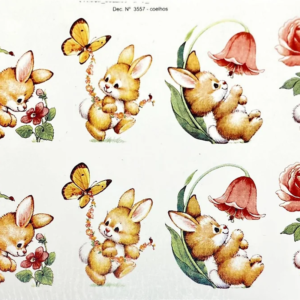 Coelhinha, Flor e Borboletas