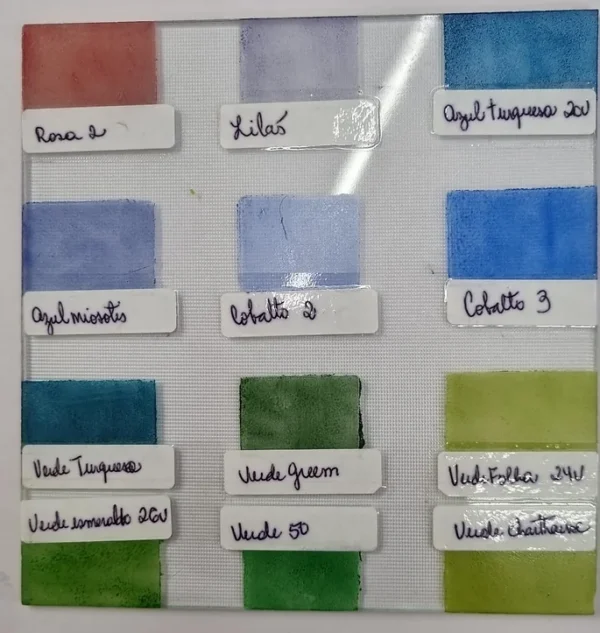 Cores para vidro 2