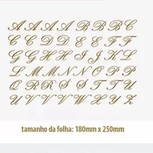 Letras Manuscrita Em Ouro