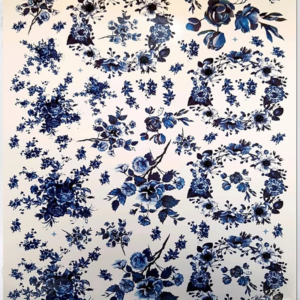 Rosa Folhagem Azul