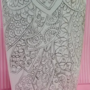 Vaso Bota Alto 39 cm desenhado