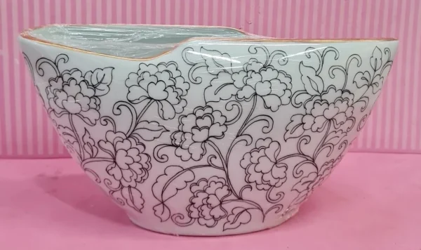 Vaso Canoa canetado e friso em Ouro