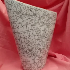 Vaso Palma canetado e ouro